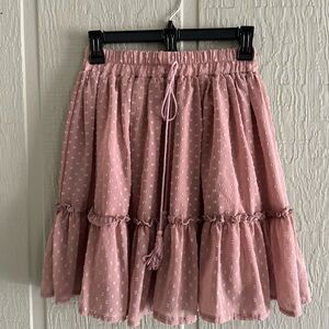 Elegant Dusty Pink A-Line Skirt